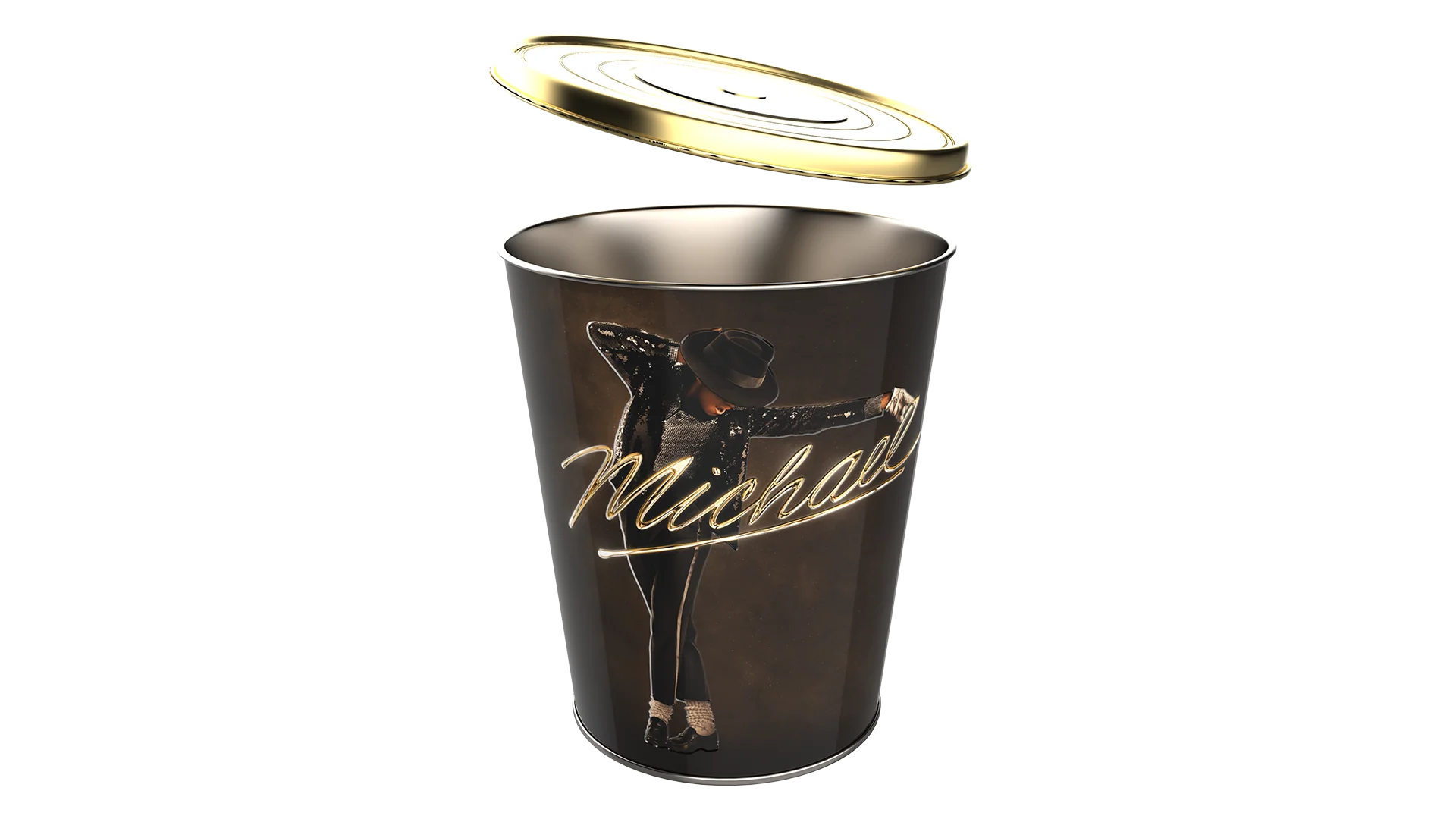 Michael Vinyl Lid Metal Tin